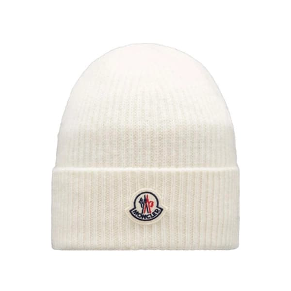 Moncler Cashmere Wool Beanie White