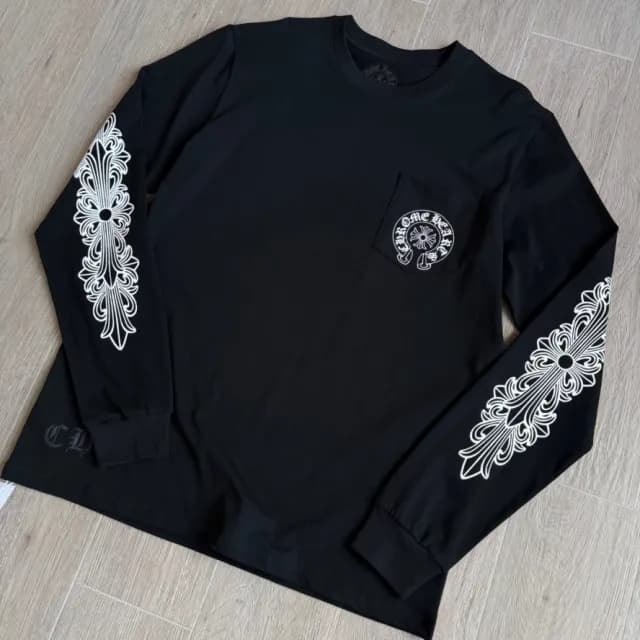 Chrome Hearts Black Sleeve T-Shirt