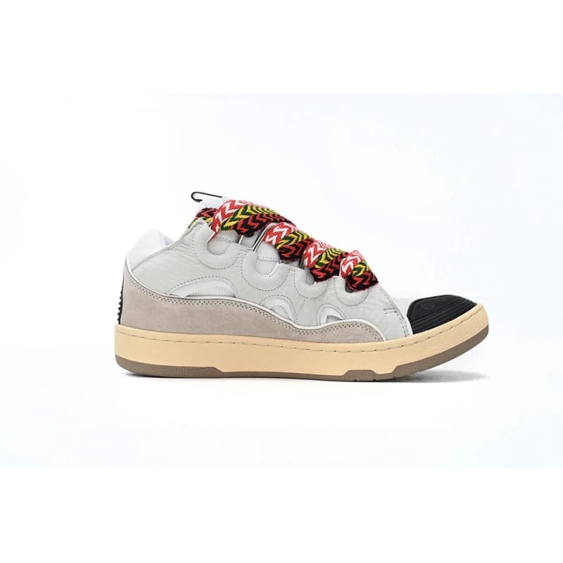 Lanvin Leather Curb White Black Gum Sneaker